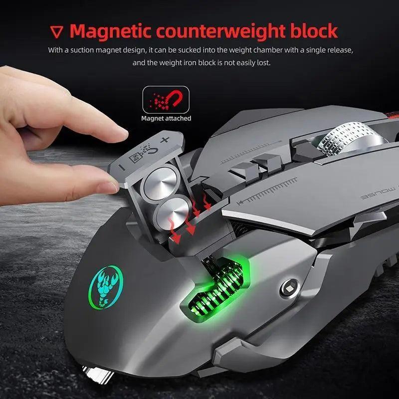 Gaming Ergonomic Wired Mouse 6400DPI Comfortable Game Mouse Optical PC USB Mice - STIL8677EUTNH