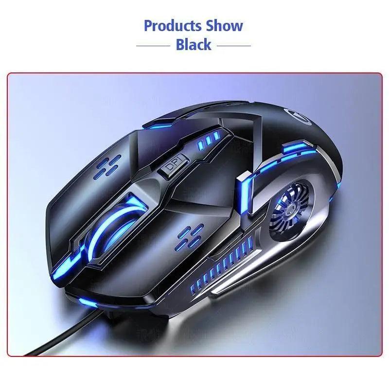 Gaming LED Wired Mechanical Mouse 6 Button With Backlight Ergonomic Cool Mouse Design For Laptop And Computer