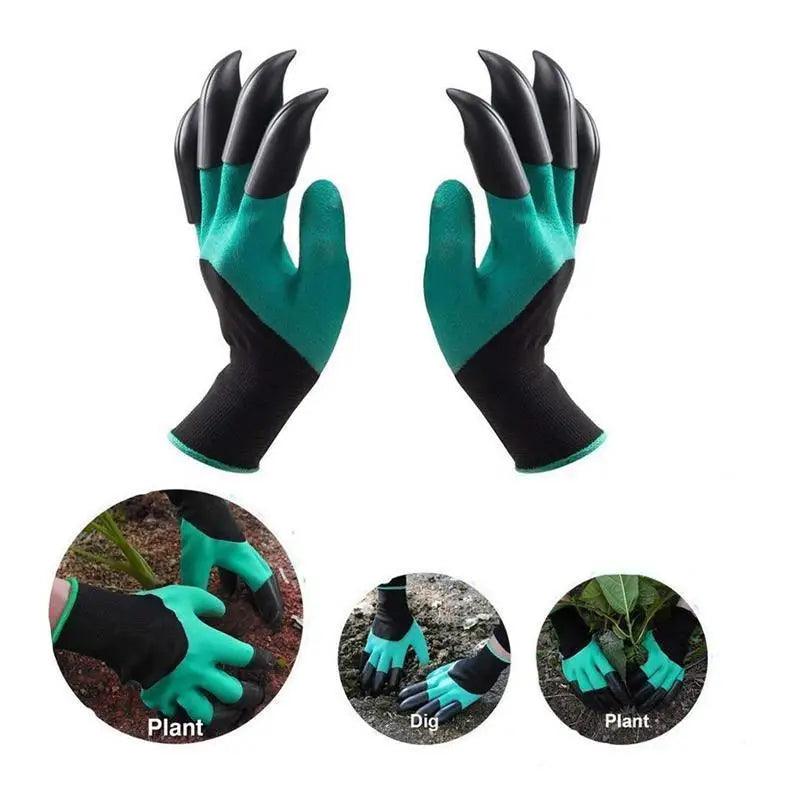 Garden Gloves With Fingertips Claws ABS Plastic Garden Rubber Gloves Gardening Digging Planting Durable Gloves With Claws Waterproof Outdoor Work Breathable Glove Best Gift For Gardener - STEVVEX Gadgets - 758, Best gloves For Gardener, Breathable Glove, digging gloves, durable gloves, Garden glove, garden gloves, gardening gloves, Gloves, gloves for garden, gloves with claws, green gloves, outdoor work gloves, planting gloves, rubber gloves, work glove, Working gloves - Stevvex.com