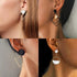 Glamorous Acrylic Round Heart Gold Earrings For Women And Girls - Trendy Women’s Jewelry For Party And Wedding