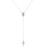 Goegeous Gold/Rose Gold Christian Cross Religious Rosary Pendant Necklace for Women And Girls Charming Jewelry Gifts