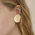 Gorgeous Gold Textured Large Pendant Women’s Earrings Unique Metal Brilliant Drop Earrings for Women And Girls