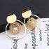 Gorgeous Gold Textured Large Pendant Women’s Earrings Unique Metal Brilliant Drop Earrings for Women And Girls - 4