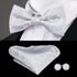 Green Color Silk Butterfly Pre - Tied Bow Tie Pocket Square Cufflinks Suit Set For Men Silk Adjustable Self Bowtie