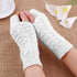 Half Finger Gloves For Women Stylish Winter Soft Warm Wool Knitting Arm Gloves Soft Warm Winter Gloves For Women 2021 - Treko - 2021 trends, birthday gifts, breathable gloves, comfortable gloves, fashion 2021, fashionable gloves, new trend 2021, stylish gloves, trends 2021, trendy gloves, winter gloves- Stevvex.com