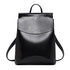 High Quality Leather Backpacks For Fashionable Women And Teenage Girls Large Capacity Shoulder Bagpack - Black