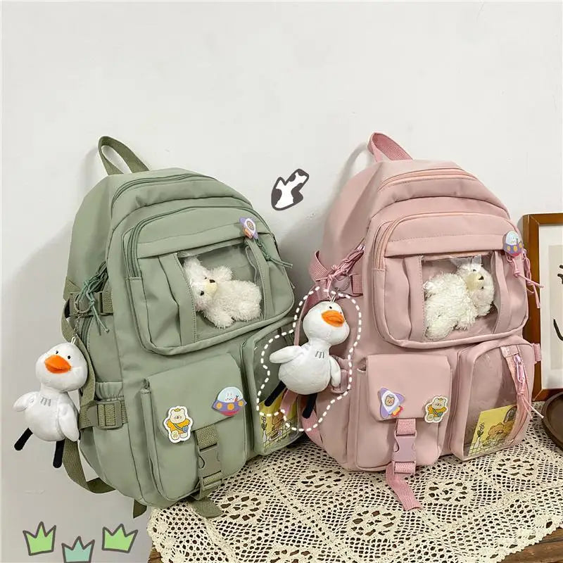 High Quality Nylon Large Capacity Waterproof Backpack For Female And Girls - Trendy College/Schoolbag - ALU92983ZYX