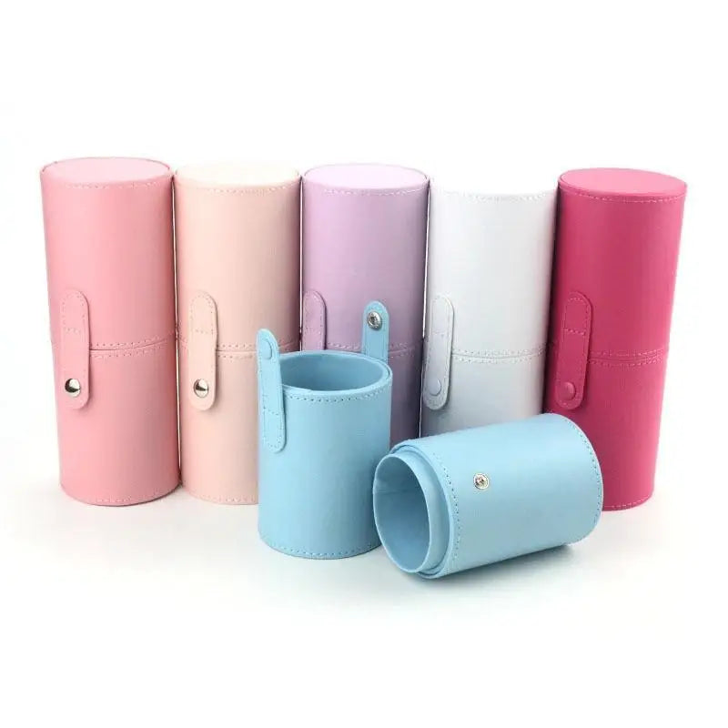 High Quality PU Leather Makeup Storage Holder Cosmetic Cup Case Box for Makeup Brush Pen - ALU93262ZYX