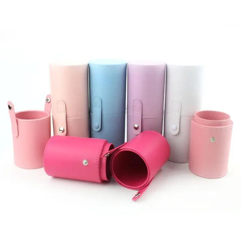 High Quality PU Leather Makeup Storage Holder Cosmetic Cup Case Box for Makeup Brush Pen - ALU93262ZYX