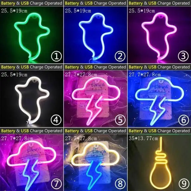 High Quality Wholesale LED Neon Night Light Sign Wall Art Sign Night Lamp Xmas Birthday Gift Wedding Party Wall Hanging