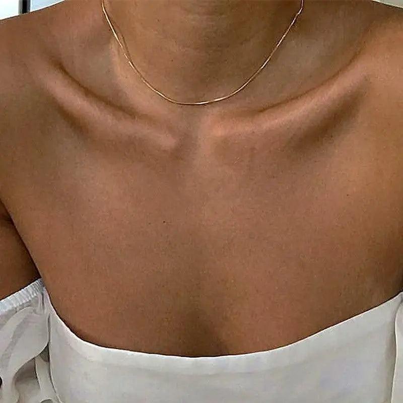 Hip Hop Neck Thin Chain Gold Color Choker Necklaces For Women And Girls Chocker Collar Jewelry For Girl - ALLURELATION - 572, 573, Antique Jewelry, Chocker Collar Jewelry, fashionable jewelry, fashionable necklace, Gift Nacklace, Gold Color Choker Necklaces, Hip Hop Neck Thin Chain, Jewelry, Matching necklace, Modern necklace, necklace, Necklace for girls, necklace for ladies, party jewelry, party Nacklace, simple and stylish necklace, trendy earrings, vintage jewelry, vintage style pendant - Stevvex.com