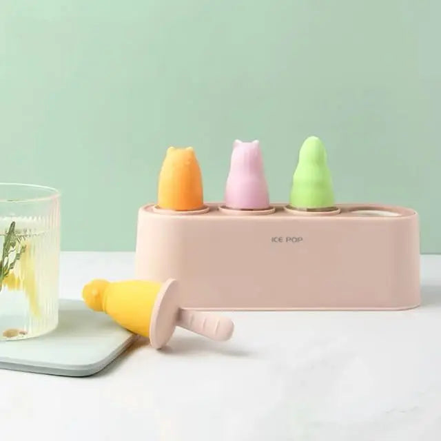 Home Ice Cream Mold Popsicle Tool Silicone 4-hole Popsicle Box Children Dessert Ice Cream Maker Kitchen Tools Diy Ice Cream - ALLURELATION - 501, best selling ice cream scooper, chef choice ice cream maker, Children Dessert, cooking tool, Diy Ice Cream, hot sale Ice Cream Maker, Ice Cream Maker, Ice Cream Mold, ilicone 4-hole Popsicle, Kitchen Accessories, Kitchen Tools, Kitchenware, Popsicle Diy Tool, unique design ice cube maker - Stevvex.com