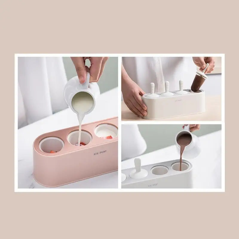 Home Ice Cream Mold Popsicle Tool Silicone 4-hole Popsicle Box Children Dessert Ice Cream Maker Kitchen Tools Diy Ice Cream - ALLURELATION - 501, best selling ice cream scooper, chef choice ice cream maker, Children Dessert, cooking tool, Diy Ice Cream, hot sale Ice Cream Maker, Ice Cream Maker, Ice Cream Mold, ilicone 4-hole Popsicle, Kitchen Accessories, Kitchen Tools, Kitchenware, Popsicle Diy Tool, unique design ice cube maker - Stevvex.com