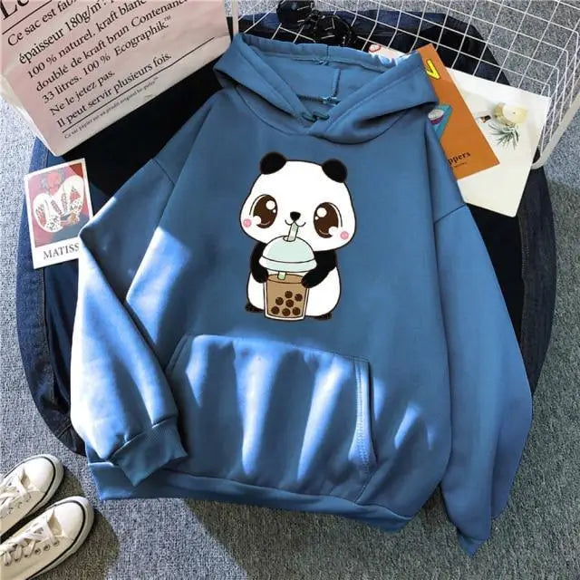 Hoody Little Drinking Milk Tea Print Hoodie Streetwear Cute Winter Clothes Women's Oversized Loose Sweatshirts Women 2021 - Treko - Casual Tracksuit, Cool Fashion, Cool Hoodies, Female Fashion, Hoodies, Jacket Hoodies, Loose Hoodies, Luxury Hoodies, Modern Hoodies, New Hoodies, Stylish Hoodies, Woman Fashion Hoodies, Women fashion, Women Hoodies- Stevvex.com