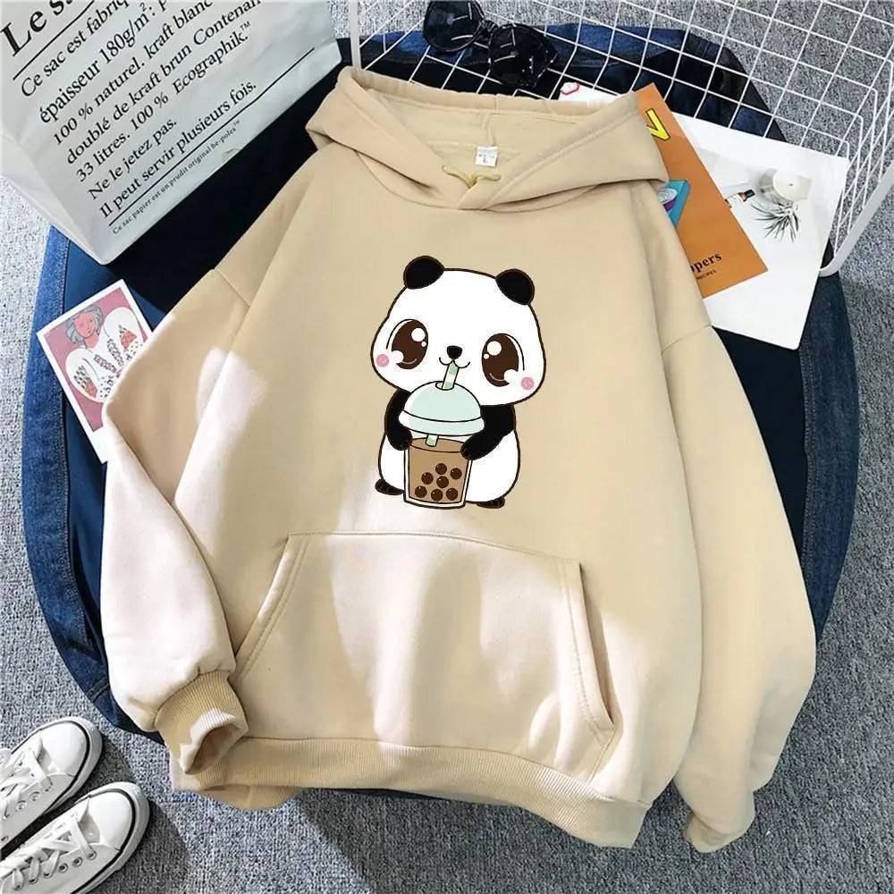 Hoody Little Drinking Milk Tea Print Hoodie Streetwear Cute Winter Clothes Women's Oversized Loose Sweatshirts Women 2021 - Treko - Casual Tracksuit, Cool Fashion, Cool Hoodies, Female Fashion, Hoodies, Jacket Hoodies, Loose Hoodies, Luxury Hoodies, Modern Hoodies, New Hoodies, Stylish Hoodies, Woman Fashion Hoodies, Women fashion, Women Hoodies- Stevvex.com