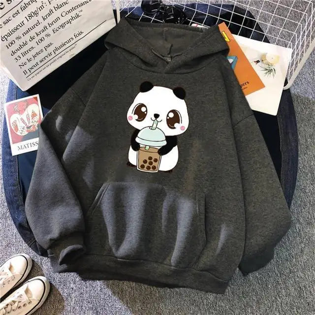 Hoody Little Drinking Milk Tea Print Hoodie Streetwear Cute Winter Clothes Women's Oversized Loose Sweatshirts Women 2021 - Treko - Casual Tracksuit, Cool Fashion, Cool Hoodies, Female Fashion, Hoodies, Jacket Hoodies, Loose Hoodies, Luxury Hoodies, Modern Hoodies, New Hoodies, Stylish Hoodies, Woman Fashion Hoodies, Women fashion, Women Hoodies- Stevvex.com