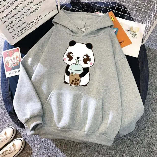 Hoody Little Drinking Milk Tea Print Hoodie Streetwear Cute Winter Clothes Women's Oversized Loose Sweatshirts Women 2021 - Treko - Casual Tracksuit, Cool Fashion, Cool Hoodies, Female Fashion, Hoodies, Jacket Hoodies, Loose Hoodies, Luxury Hoodies, Modern Hoodies, New Hoodies, Stylish Hoodies, Woman Fashion Hoodies, Women fashion, Women Hoodies- Stevvex.com