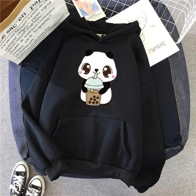 Hoody Little Drinking Milk Tea Print Hoodie Streetwear Cute Winter Clothes Women's Oversized Loose Sweatshirts Women 2021 - Treko - Casual Tracksuit, Cool Fashion, Cool Hoodies, Female Fashion, Hoodies, Jacket Hoodies, Loose Hoodies, Luxury Hoodies, Modern Hoodies, New Hoodies, Stylish Hoodies, Woman Fashion Hoodies, Women fashion, Women Hoodies- Stevvex.com