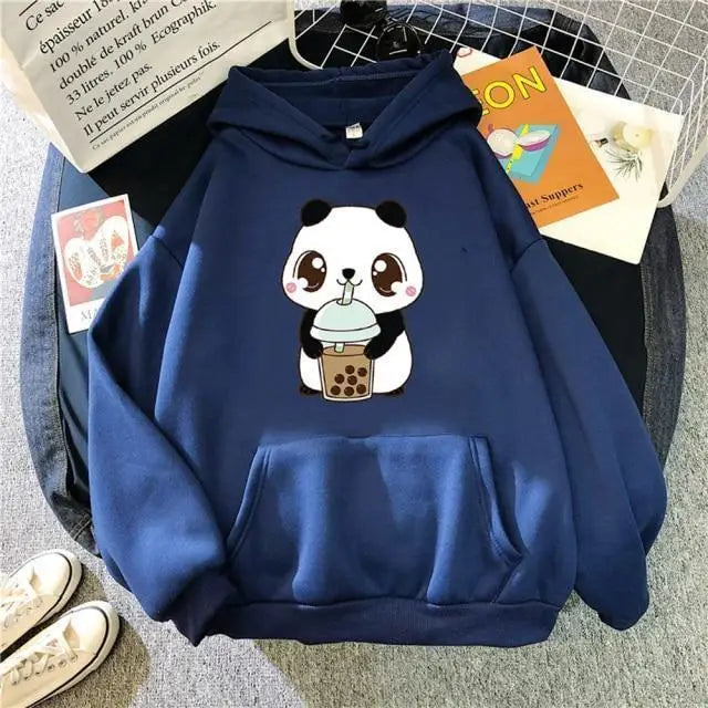 Hoody Little Drinking Milk Tea Print Hoodie Streetwear Cute Winter Clothes Women's Oversized Loose Sweatshirts Women 2021 - Treko - Casual Tracksuit, Cool Fashion, Cool Hoodies, Female Fashion, Hoodies, Jacket Hoodies, Loose Hoodies, Luxury Hoodies, Modern Hoodies, New Hoodies, Stylish Hoodies, Woman Fashion Hoodies, Women fashion, Women Hoodies- Stevvex.com