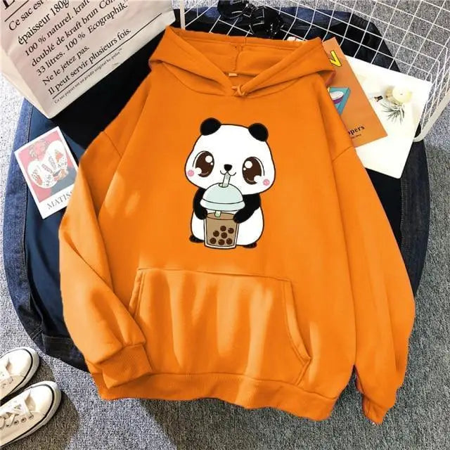 Hoody Little Drinking Milk Tea Print Hoodie Streetwear Cute Winter Clothes Women's Oversized Loose Sweatshirts Women 2021 - Treko - Casual Tracksuit, Cool Fashion, Cool Hoodies, Female Fashion, Hoodies, Jacket Hoodies, Loose Hoodies, Luxury Hoodies, Modern Hoodies, New Hoodies, Stylish Hoodies, Woman Fashion Hoodies, Women fashion, Women Hoodies- Stevvex.com