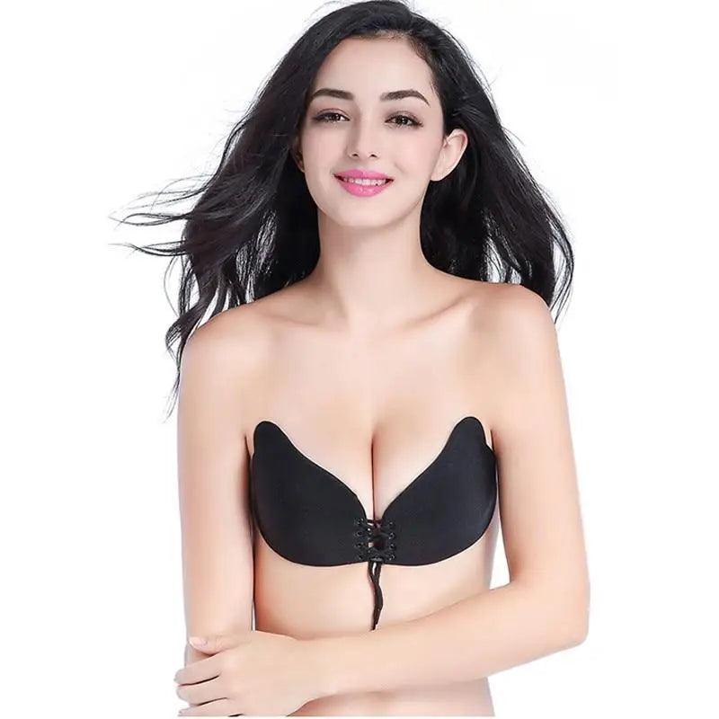 Incredible Strapless Invisible Bra Seamless Push Up Silicone Bras For Women Skin Black Lingerie Drawstring Bralette - ALLURELATION - 570, A B Cup Underwear Sexy Bra, attractive Bra, Backless Bra, Backless Breast Enhancer, Best Fit Bra, Best Sale Bra, Best Selling Bra, Best Selling ladies Undergarments, Bra, Bra for Girls, Bra For Ladies, Bra for Women, Brassiere, Female Underwear, Gift Bras, Luxury Bra, Modern Body Fit Bra, strapless bra, Vintage Style Bra, Wedding Bras, Wedding Gift - Stevvex.com