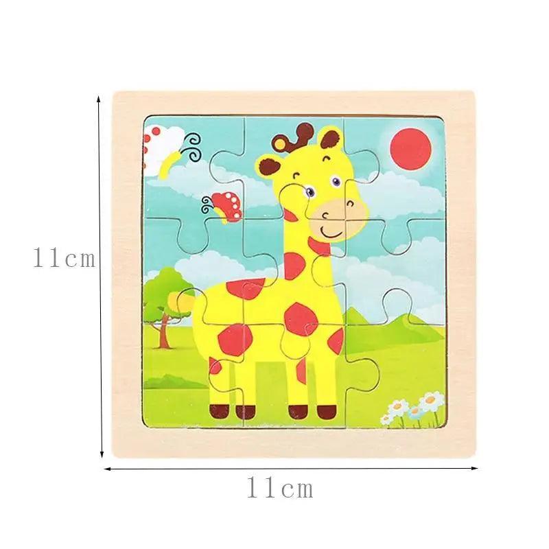 Intelligence Kids Toy Wooden 3D Puzzle Tangram for Children Baby Cartoon Animal , Traffic Puzzles Educational Learning Toys - STEVVEX Baby - baby, Birthday Gift, Christmas Gift, Educational Toy, Educational Toy for kids, kids, learning toys, New Year Gift - Stevvex.com