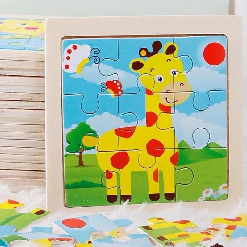 Intelligence Kids Toy Wooden 3D Puzzle Tangram for Children Baby Cartoon Animal , Traffic Puzzles Educational Learning Toys - STEVVEX Baby - baby, Birthday Gift, Christmas Gift, Educational Toy, Educational Toy for kids, kids, learning toys, New Year Gift - Stevvex.com