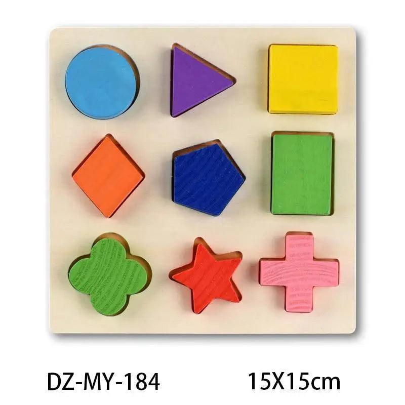 Kids 3D Puzzle Wooden Toys Colorful Geometry Shape Cognition Wood Puzzle Children Early Learning Educational Montessori Toys - STEVVEX Baby - baby, birthday gifts, brain teaser, Christmas Gift, educational bricks, educational toys, educational toys for children, educational toys for kids, Geometric Puzzles, kids, kids gifts, Montessori Toys, wooden Brick - Stevvex.com