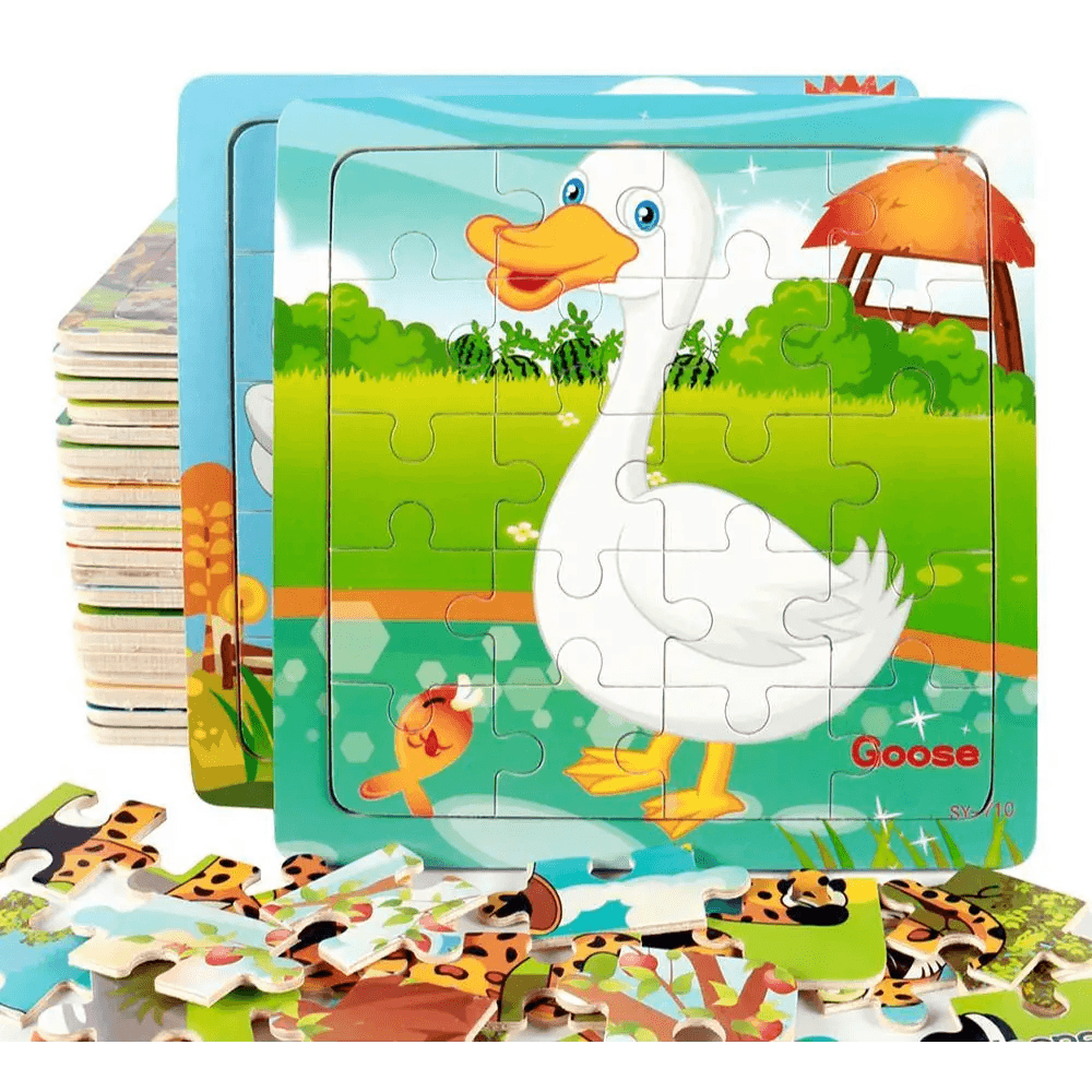 Kids Puzzle Toy Animals and Vehicle Wooden Puzzles Jigsaw Baby Educational Learning Toys for Children Gift - STEVVEX Baby - baby, birthday gifts, brain teasers, christmas gifts, Educational Learning Toy, educational toys, educational toys for kids, learning toys, learning toys for kids, puzzle, toys - Stevvex.com