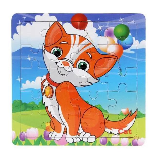 Kids Puzzle Toy Animals and Vehicle Wooden Puzzles Jigsaw Baby Educational Learning Toys for Children Gift - STEVVEX Baby - baby, birthday gifts, brain teasers, christmas gifts, Educational Learning Toy, educational toys, educational toys for kids, learning toys, learning toys for kids, puzzle, toys - Stevvex.com