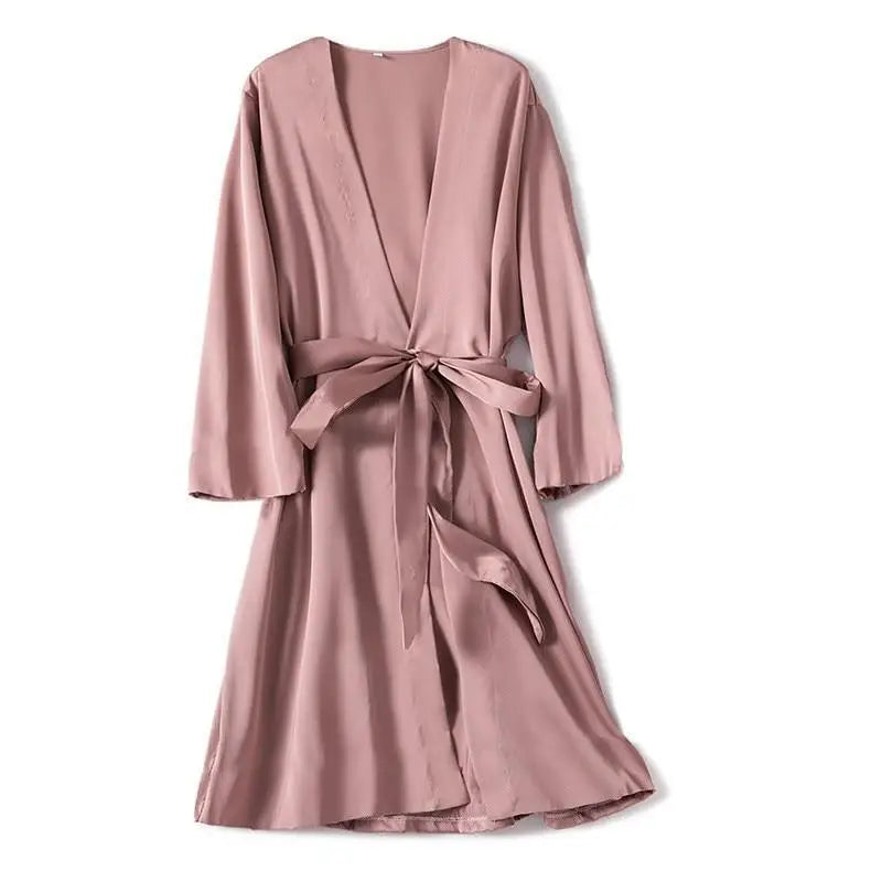 Ladies Fashion Red Soft Short Sleepwear For Women Trendy Women's Comfortable V Neck Bathrobe Bridesmaid Bride Party Robes - STEVVEX Fashion - 709, bathrobe, bathrobes, black bathrobe, blue bathrobe, classic bathrobe, comfortable bathrobe, cute bathrobe, elegant bathrobe, elegant bathrobes, fashion bathrobe, luxury bathrobe, red bathrobe, short bathrobe, Short Bathrobes, soft bathrobe, stylish bathrobe, Stylish Bathrobes, vintage bathrobe, women bathrobe - Stevvex.com