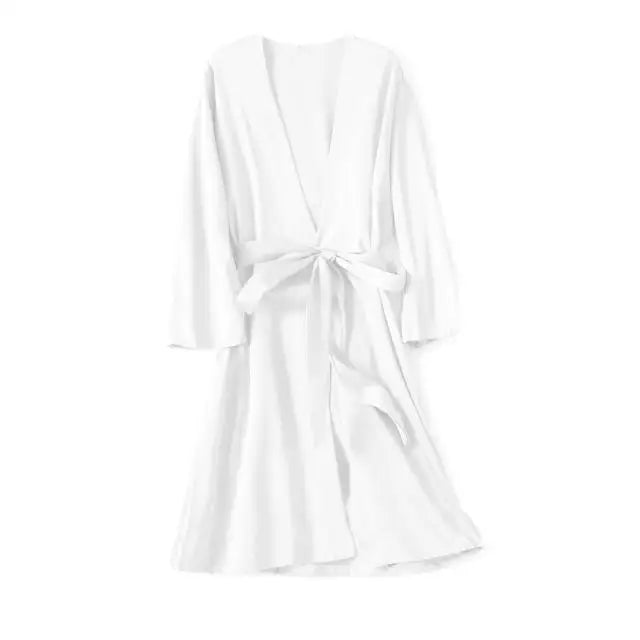 Ladies Fashion Red Soft Short Sleepwear For Women Trendy Women's Comfortable V Neck Bathrobe Bridesmaid Bride Party Robes - STEVVEX Fashion - 709, bathrobe, bathrobes, black bathrobe, blue bathrobe, classic bathrobe, comfortable bathrobe, cute bathrobe, elegant bathrobe, elegant bathrobes, fashion bathrobe, luxury bathrobe, red bathrobe, short bathrobe, Short Bathrobes, soft bathrobe, stylish bathrobe, Stylish Bathrobes, vintage bathrobe, women bathrobe - Stevvex.com