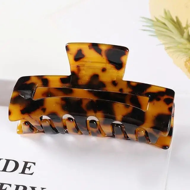 Ladies Luxury Leopard Hair Claw Clips Non - Slip Hair Jaw Clips Strong Hair Clamps Hair Styling Accessories For Women