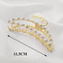 Large Luxury Ladies Metal Hair Claw Clips Women Hair Catch Barrette Jaw Clamp Beautiful Metal Half Hairpins Thick Hair