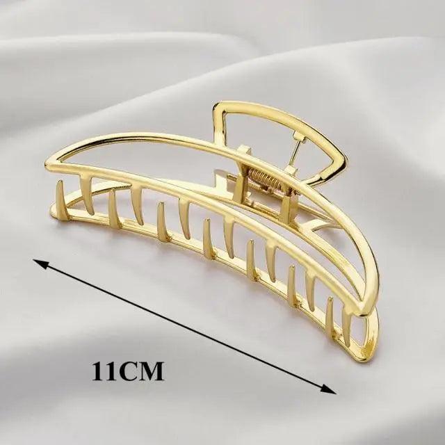 Large Luxury Ladies Metal Hair Claw Clips Women Hair Catch Barrette Jaw Clamp Beautiful Metal Half Hairpins Thick Hair