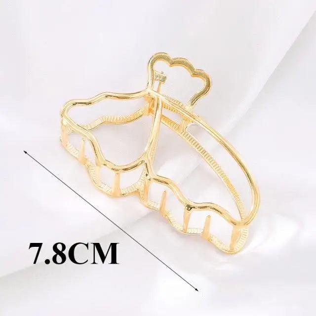 Large Luxury Ladies Metal Hair Claw Clips Women Hair Catch Barrette Jaw Clamp Beautiful Metal Half Hairpins Thick Hair