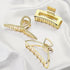 Large Luxury Ladies Metal Hair Claw Clips Women Hair Catch Barrette Jaw Clamp Beautiful Metal Half Hairpins Thick Hair