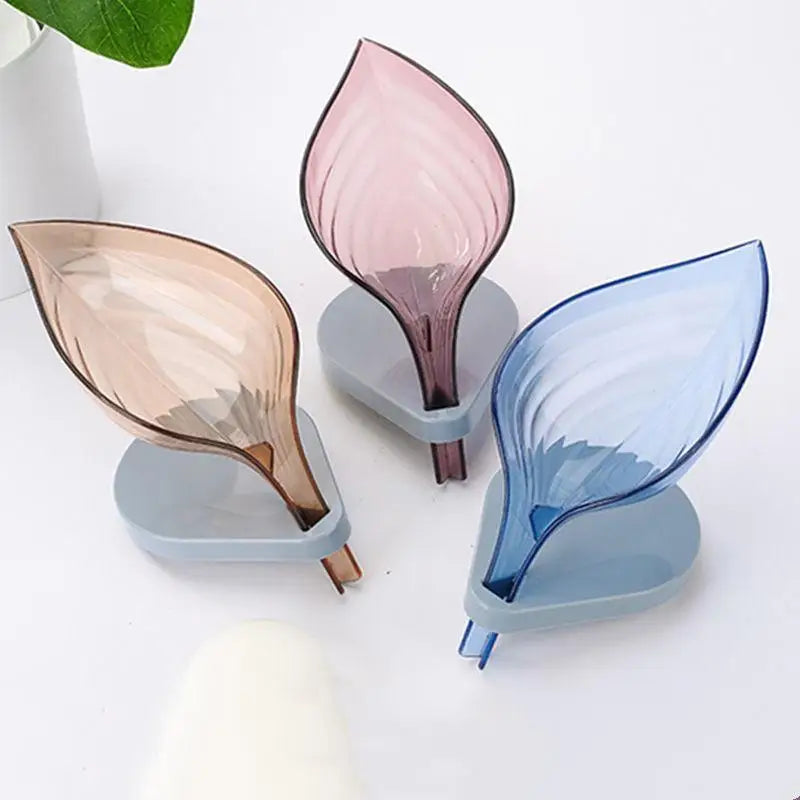 Leaf Shape Soap Box Bathroom soap holder Dish Storage Plate Tray Bathroom Soap Holder Case Bathroom Supplies bathroom