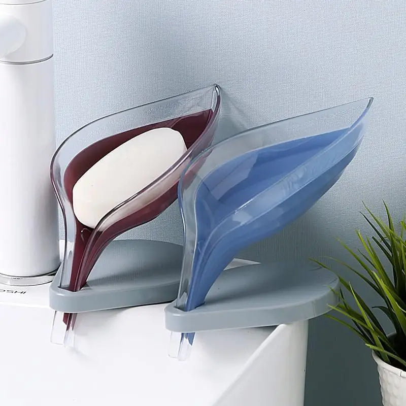 Leaf Shape Soap Box Bathroom soap holder Dish Storage Plate Tray Bathroom Soap Holder Case Bathroom Supplies bathroom