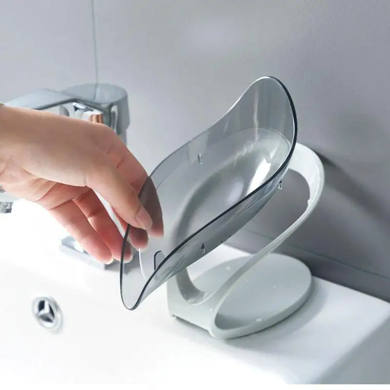 Leaf Shape Soap Box Creative Drain Soap Holder Bathroom Soap Holder Free Perforated Soap Dish For Bathroom Suction Cup