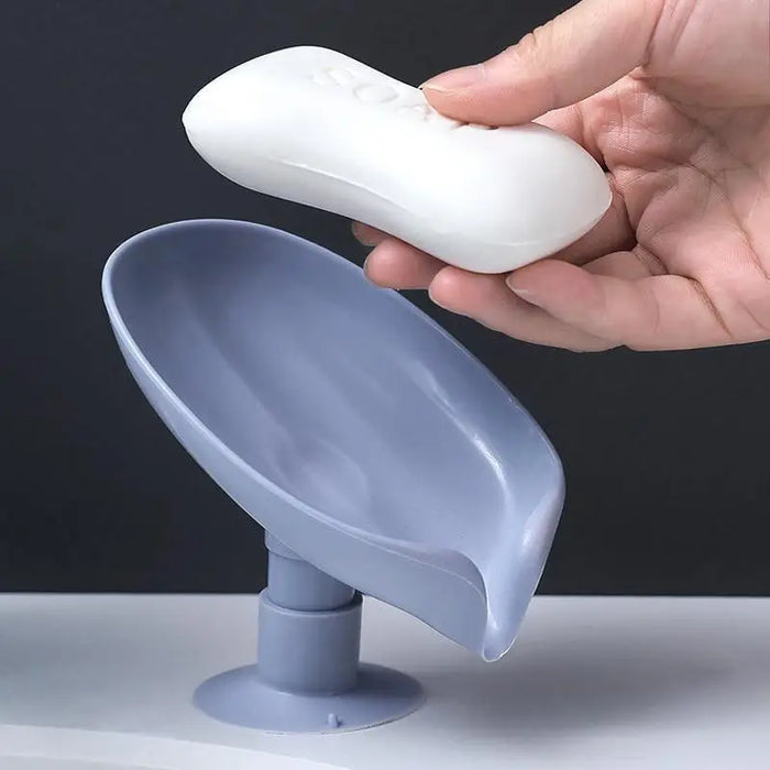 Leaf Shape Soap Box Drain Soap Holder Box Bathroom Accessories Toilet Laundry Soap Box Tray Gadgets Soap Holder Leaf