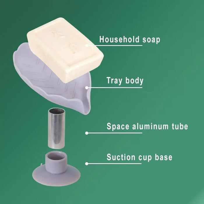 Leaf Shape Soap Box Drain Soap Holder Box Kichen Bathroom Accessories Toilet Laundry Soap Box Bathroom Supplies Tray