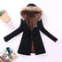 Luxurious Autumn Winter Women Cotton Jacket Padded Casual Slim Coat Emboridery Hooded Size 3XL Wadded Overcoat