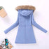 Luxurious Autumn Winter Women Cotton Jacket Padded Casual Slim Coat Emboridery Hooded Size 3XL Wadded Overcoat