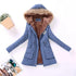 Luxurious Autumn Winter Women Cotton Jacket Padded Casual Slim Coat Emboridery Hooded Size 3XL Wadded Overcoat