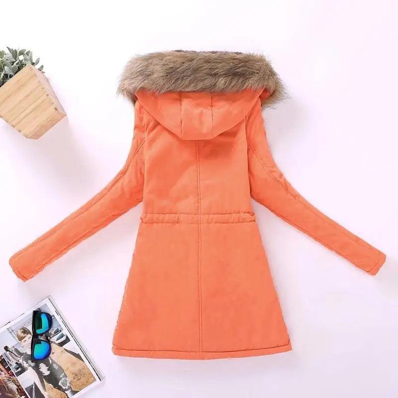 Luxurious Autumn Winter Women Cotton Jacket Padded Casual Slim Coat Emboridery Hooded Size 3XL Wadded Overcoat