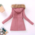 Luxurious Autumn Winter Women Cotton Jacket Padded Casual Slim Coat Emboridery Hooded Size 3XL Wadded Overcoat