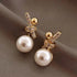 Luxurious Crystal Moon Pearl Women’s Earrings Lavish Style Partywear For Ladies And Girls Fashionable Design - 4