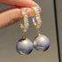 Luxurious Crystal Moon Pearl Women’s Earrings Lavish Style Partywear For Ladies And Girls Fashionable Design - 8