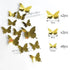 Luxury 3D Wall Stunning 12Pcs 4D Hollow Butterfly Wall Sticker Home Decoration Wall Stickers wedding Party Wedding